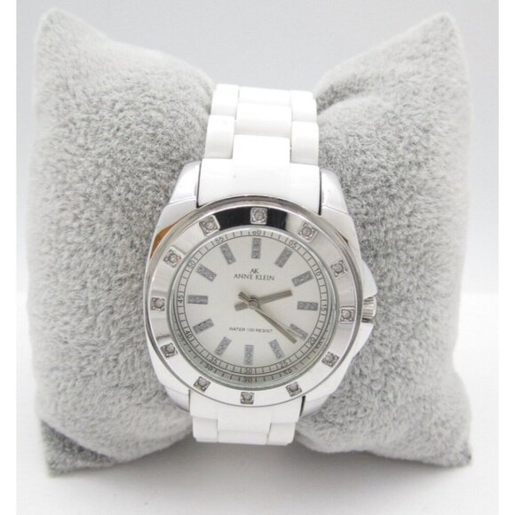 Women Anne Klein Quartz WR Analog 30mm Round Watch (H814) "New Battery" - Picture 1 of 9